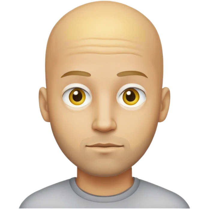 Omar Simpson character with bald yellow head, round eyes, and stubble beard emoji