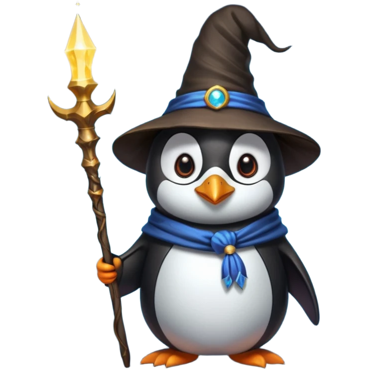 Penguin Wizard emoji
