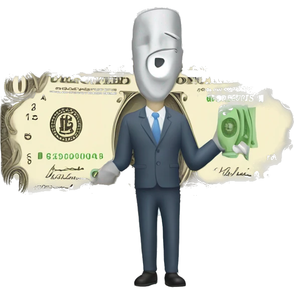 stick figure holding cash emoji