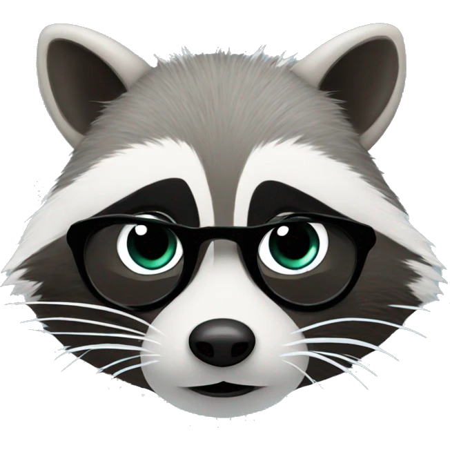 raccoon with snowflake emoji