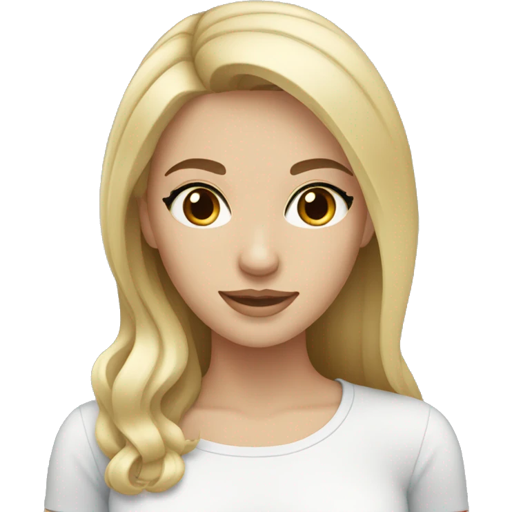 Fair blonde woman with brown eyes, fair brown hair blue eyes woman emoji