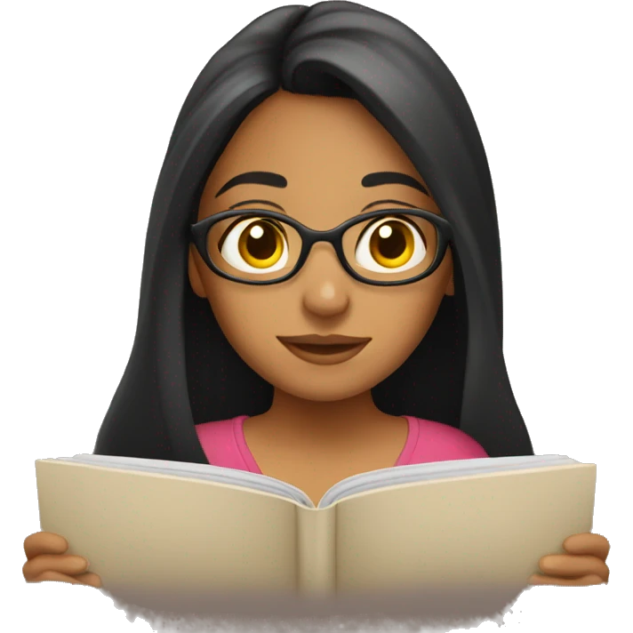 Latina Girl reading emoji