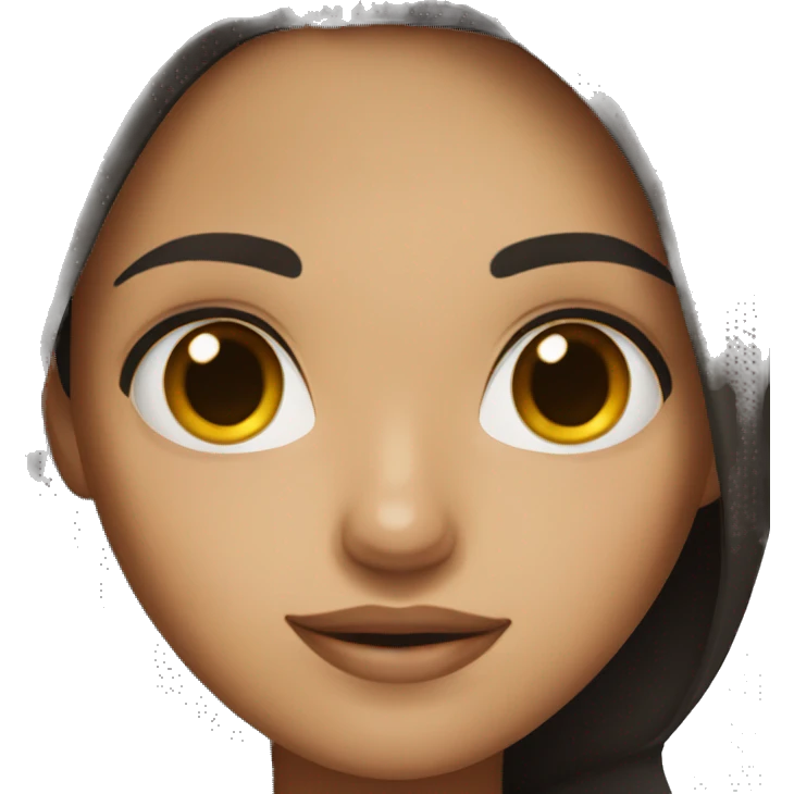 a dark-haired girl with brown eyes emoji