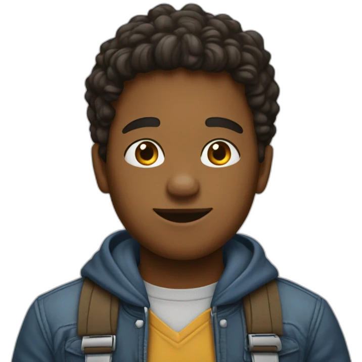 Garçon qui dit fait un coucou emoji