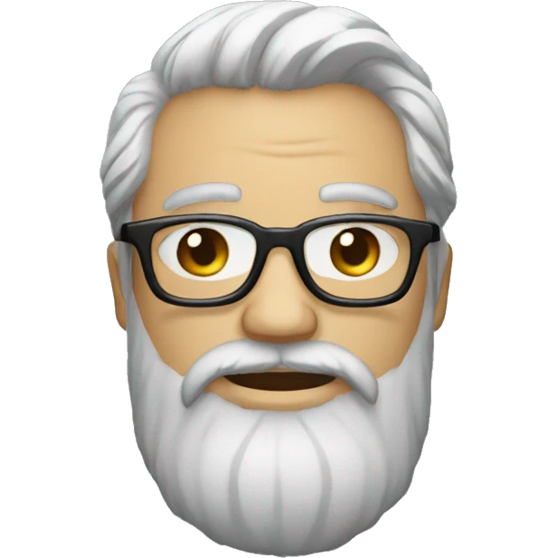 Bearded person majestic with glasses emoji