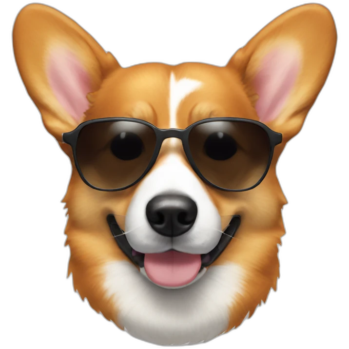 Corgi wearing sunglasses emoji