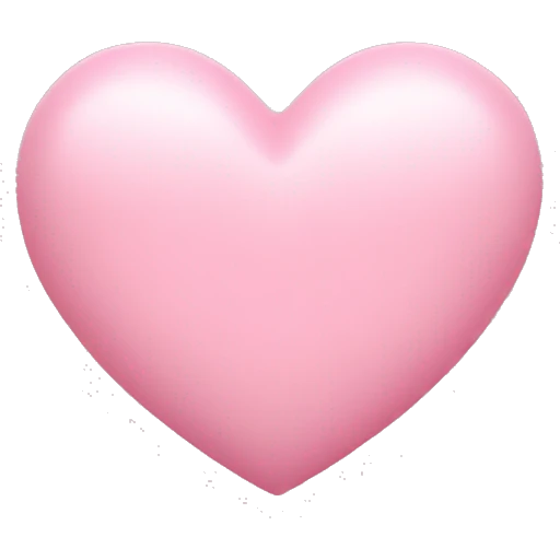 Baby pink colored heart emoji