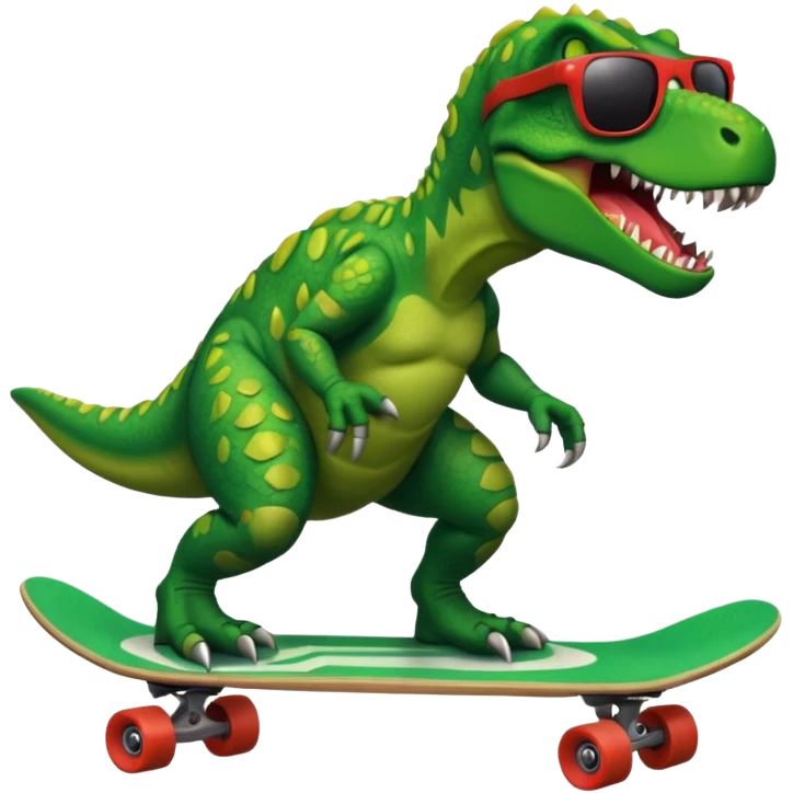 T rex riding a skateboard with sunglasses  emoji