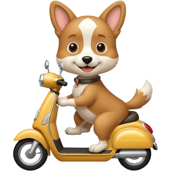 Dog on a scooter emoji
