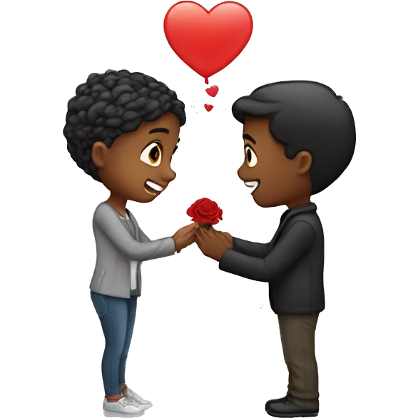 Boy propose to girl emoji