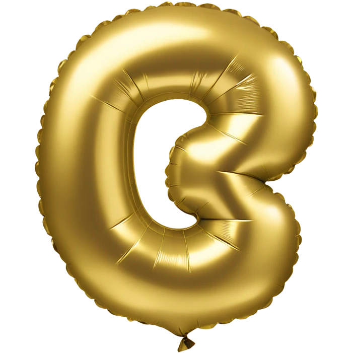 gold foil number balloon  emoji