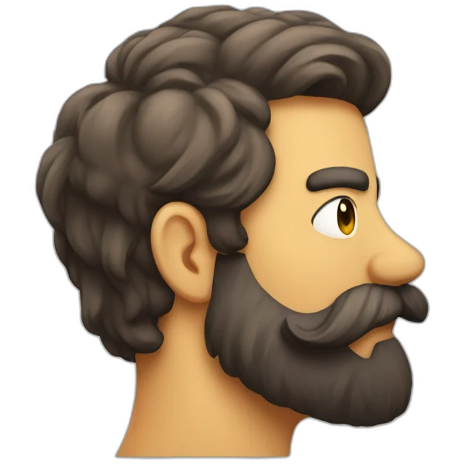 Big beared and mushtach emoji