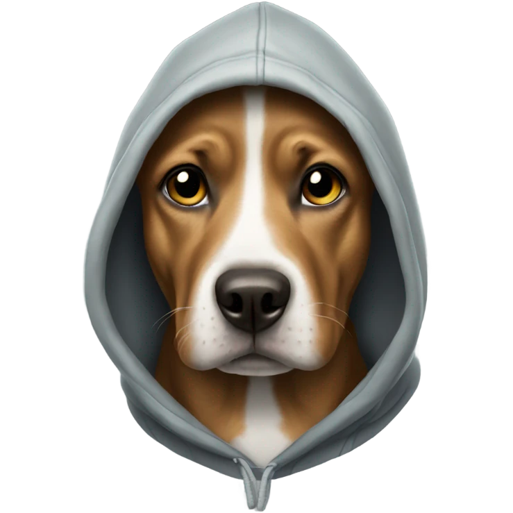 Dog wearing hoodie emoji