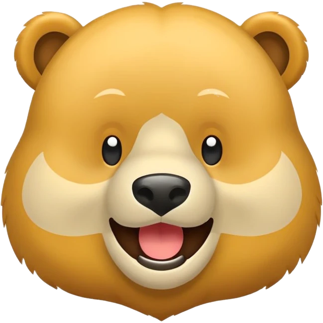 Realizamos un emoji de un oso riéndose  emoji