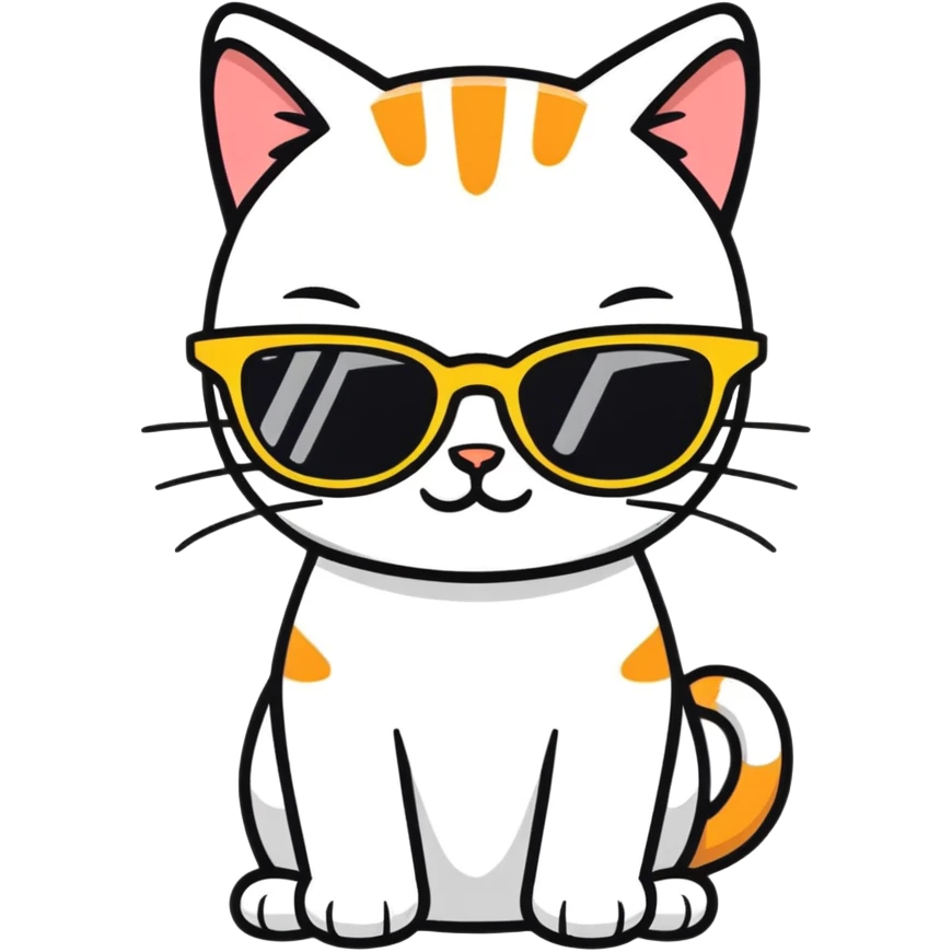 Cat with sunglasses emoji