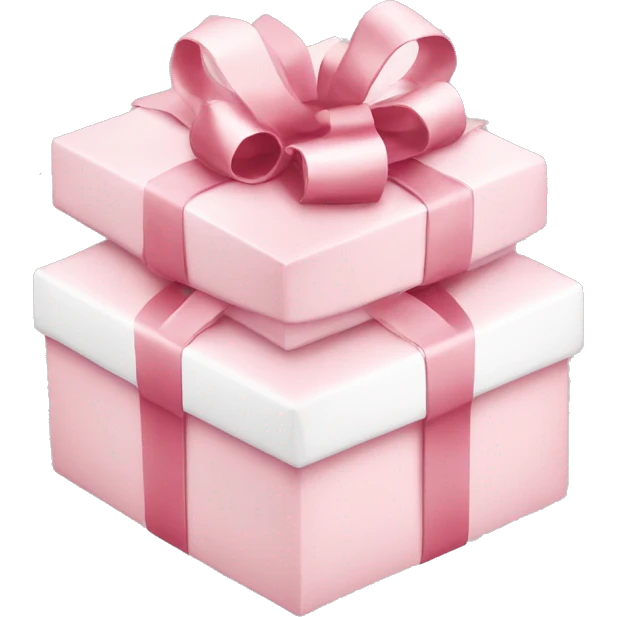 Light pink Christmas gifts under a white Christmas tree  emoji