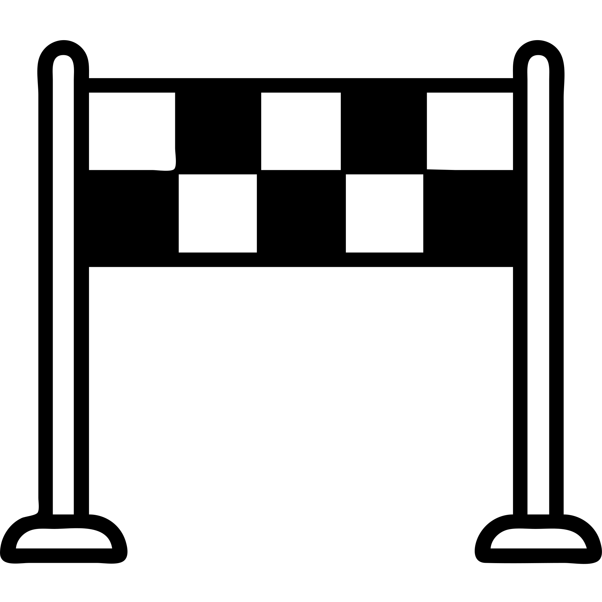 outlined icon of a finish line banner, minimal, for module completion emoji