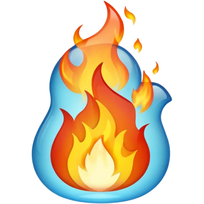 Light blue flames emoji