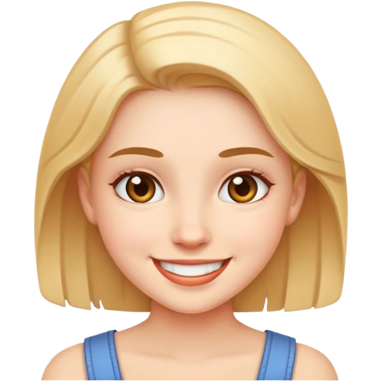 smiling girl portrait close-up emoji
