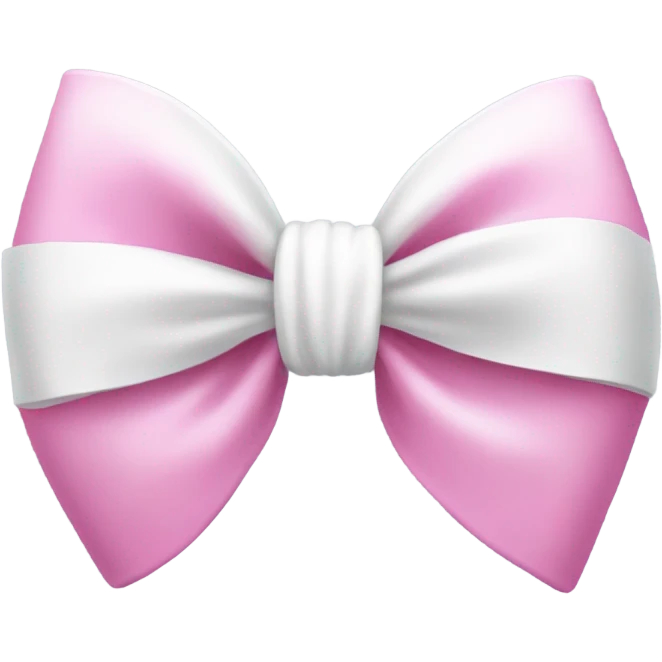 white bow with pink elements emoji