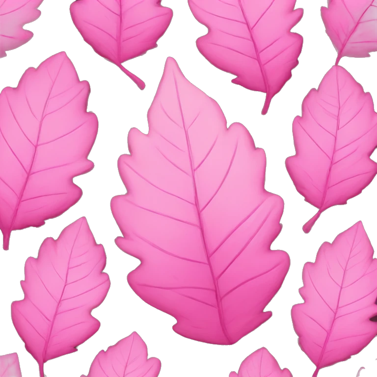 pink leaf emoji