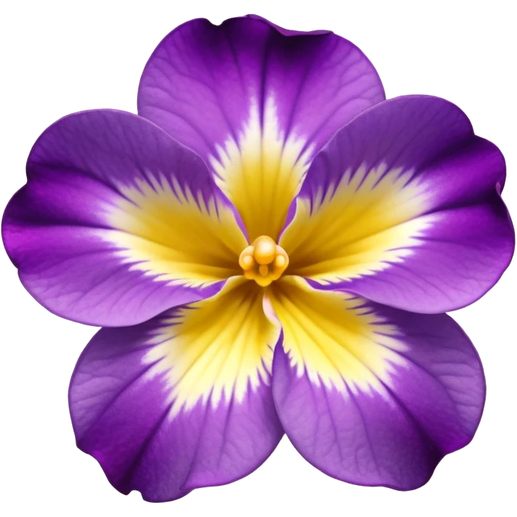 African violet flower but gold in color emoji