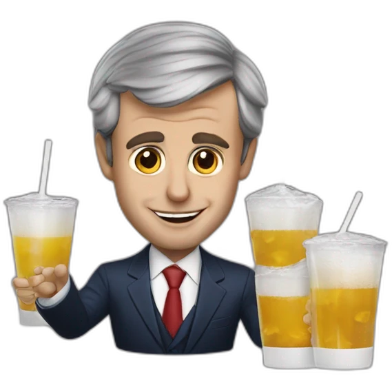 emanuel macron drink emoji