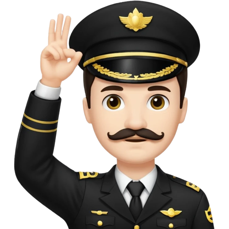 Hitler doing a sieg heil emoji