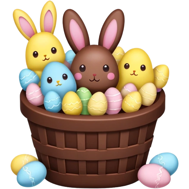  peeps marshmallow easter candy basket kawaii chocolate bunny eggs emoji