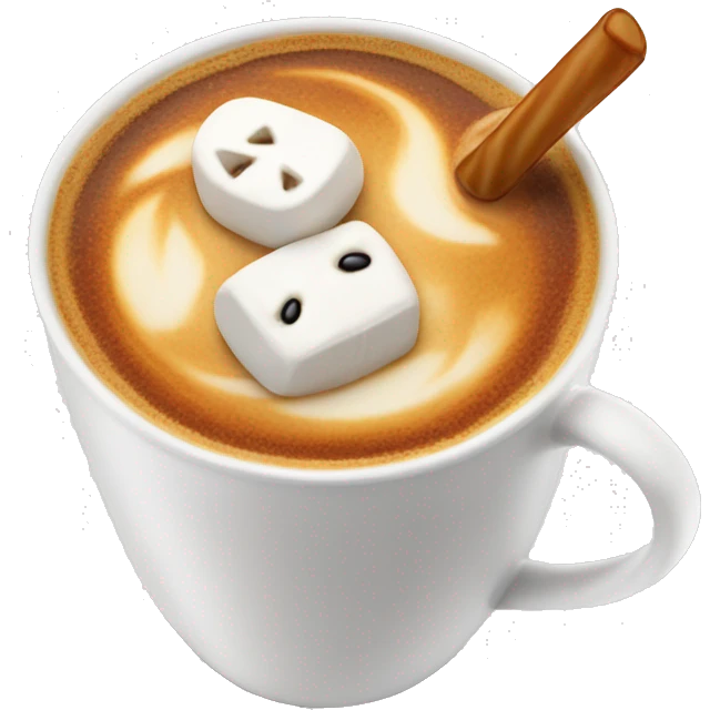 Caramel macchiato with marshmallows  emoji