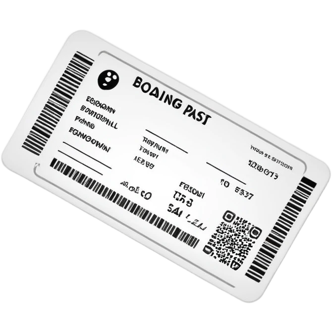 Boarding pass emoji