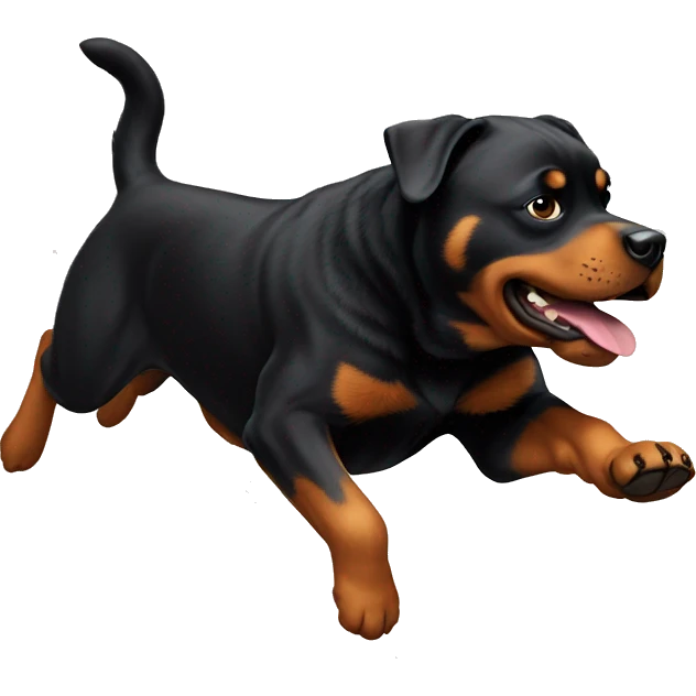 rottweiler jumping emoji
