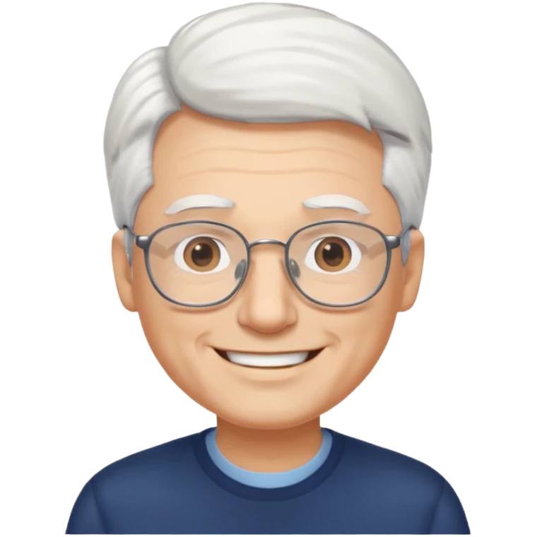 Personnes lunette cheveux blanc courts homme emoji