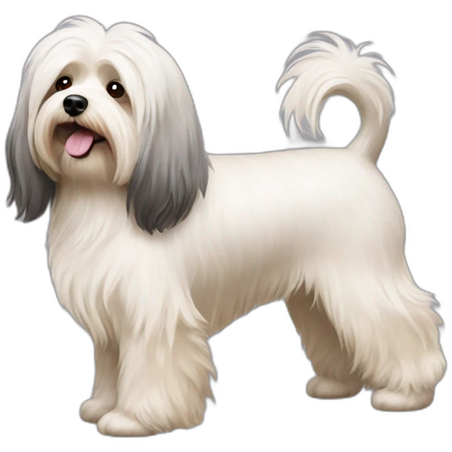 havanese dog walk emoji