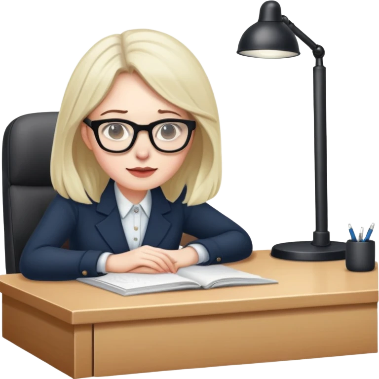 white woman under desk emoji
