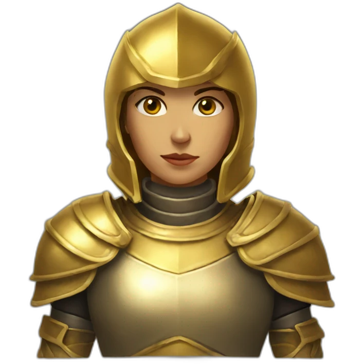 golden female armor emoji