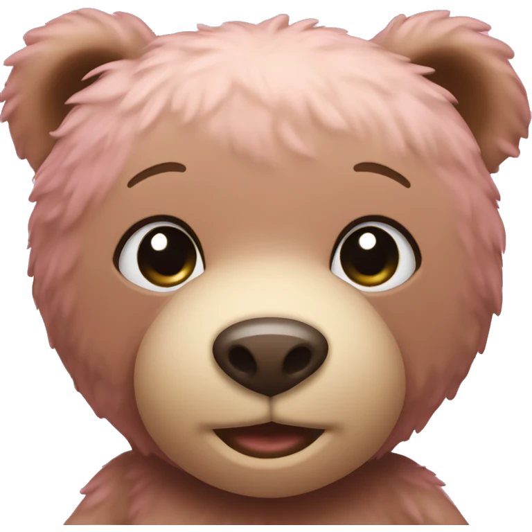 Teddy bear in pink emoji