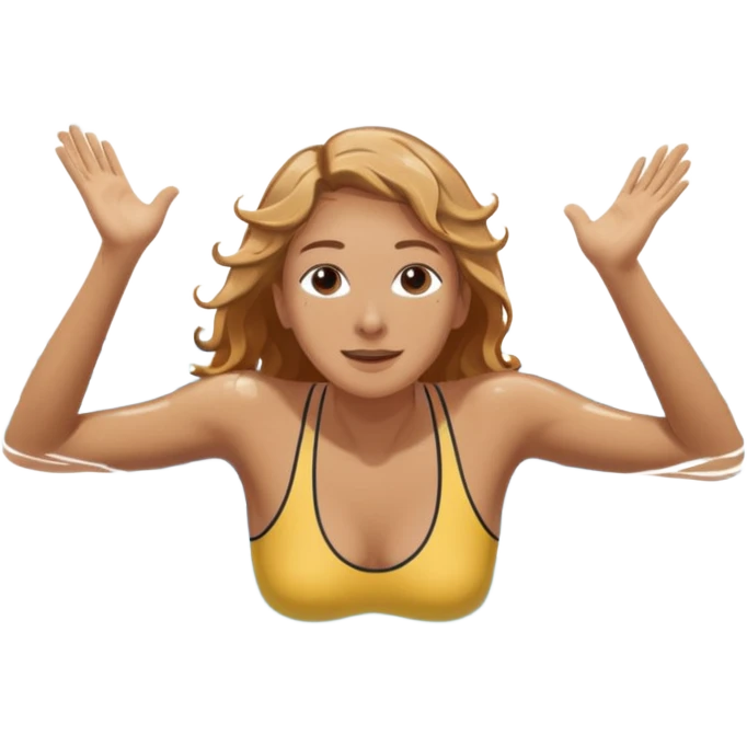 person swimming laps in pool zoomed out showing lap swiming back stroke, no more zoomed out full body but par under water I want to see the water emoji