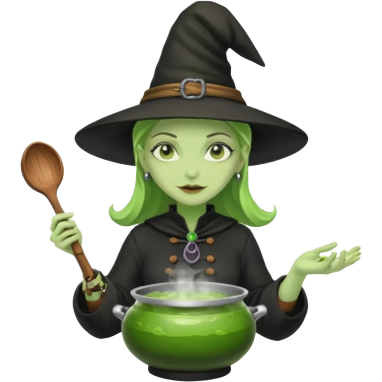 green witch cooking potion emoji