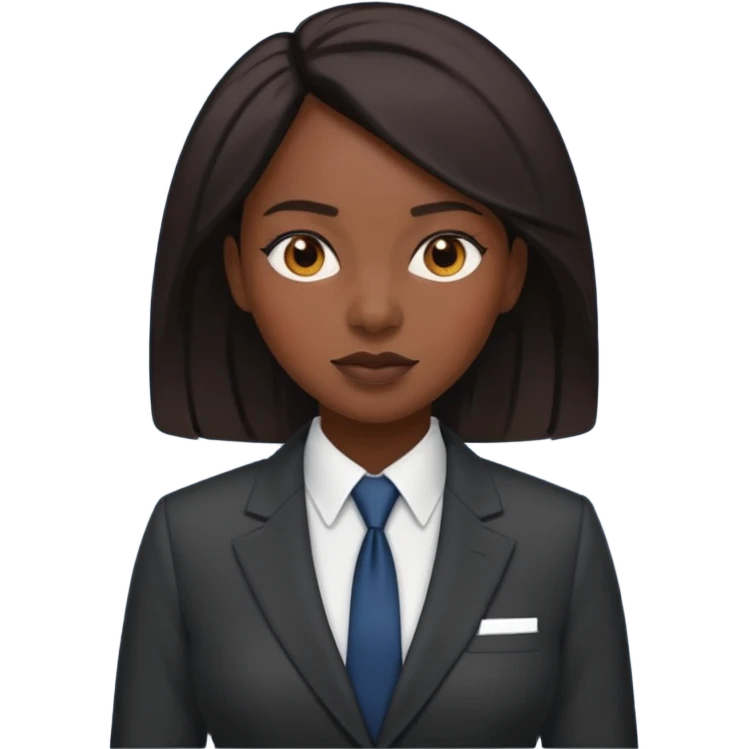 black queen with suit emoji