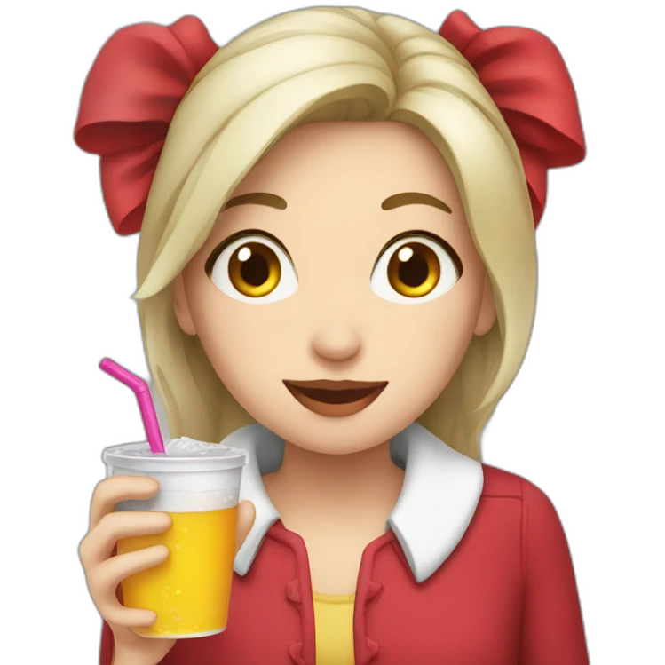 cath with drink emoji