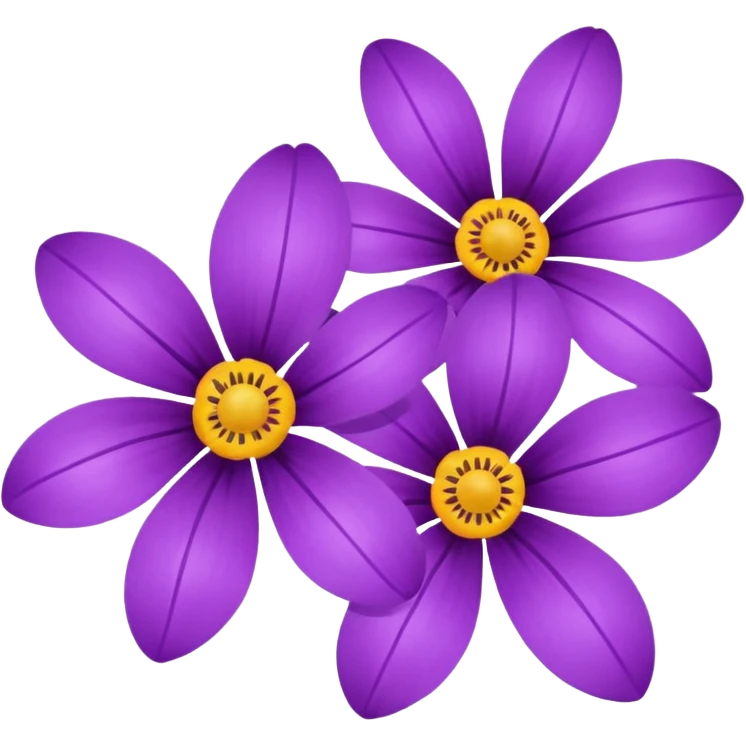 purple flowers emoji