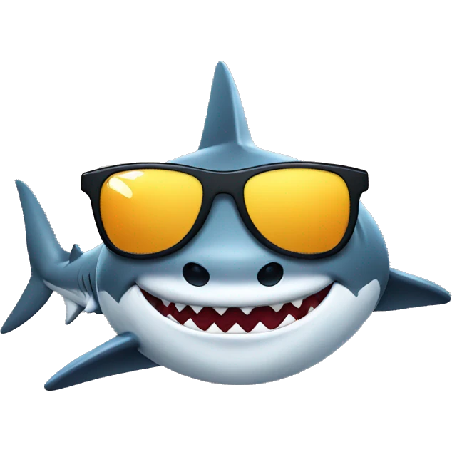 Shark with sunglasses emoji