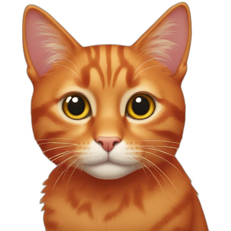 Red cat emoji