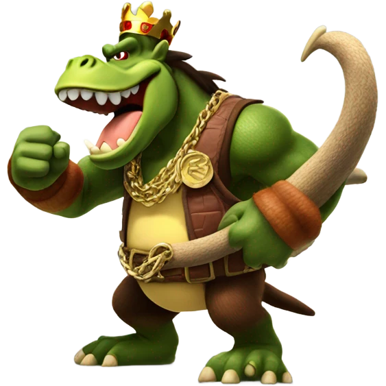 King K Rool fighting Donkey Kong emoji
