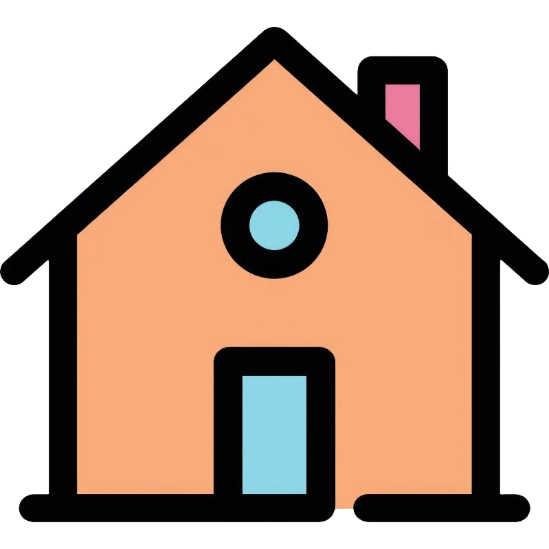 simple home house with roof and door emoji