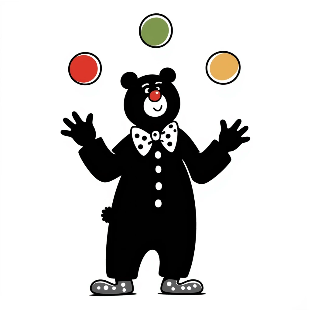 bear clown emoji