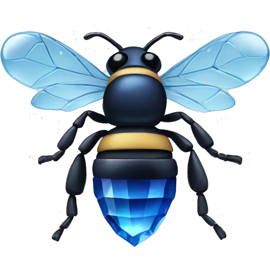 blue crystal bee emoji