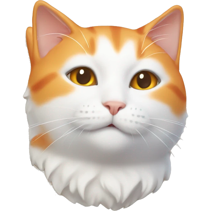 White and orange cat on the beach emoji