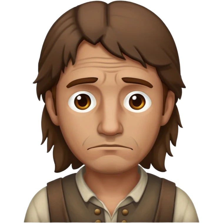 Peasant man sad emoji